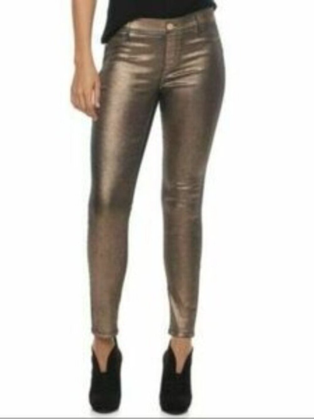 Juicy Couture Metallic Rose Gold Pull On Jeggings